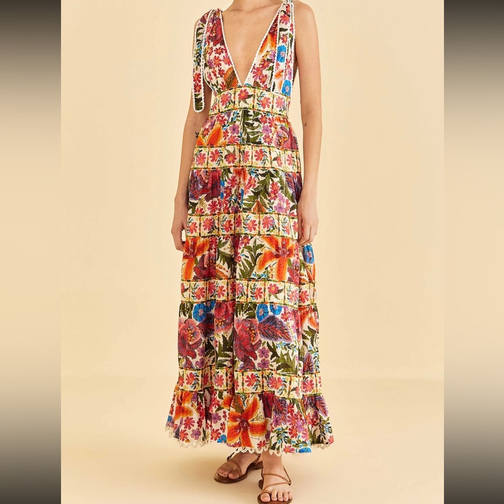 NWT Farm Rio Floral Midi Dress